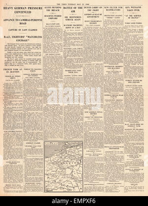 1940 fois la page 6 de l'armée allemande avance vers la Manche Banque D'Images