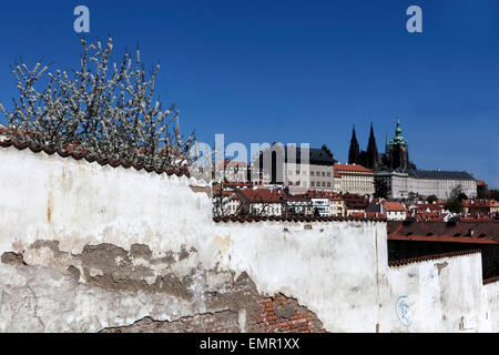 Hradcany, panorama du Château de Prague, Mala Strana, en République Tchèque Banque D'Images