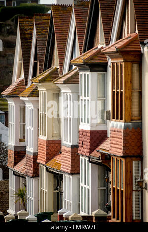 Une rue ordinaire de maisons de Rottingdean au sud de l'Angleterre Banque D'Images