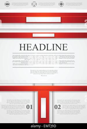 Vecteur rouge tech abstract background. Conception vectorielle Illustration de Vecteur