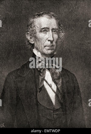 John Tyler, 1790 - 1862. 10e président des États-Unis, 1841-1845. Banque D'Images