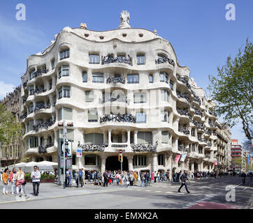 Casa Milà - La Pedrera de Gaudí, Barcelone, Catalogne, Espagne Banque D'Images