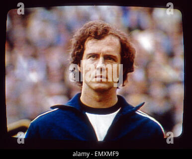 Franz Beckenbauer beim Endspiel der Fußball Weltmeisterschaft im Olympiastadion München 1974, Deutschland 1970 er Jahre. Franz Être Banque D'Images