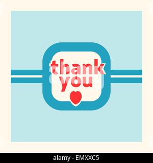 Carte de remerciement modèle. Retro style Illustration de Vecteur