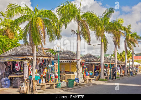 La Place du Marché Saint Martin Antilles Philipsburg Banque D'Images