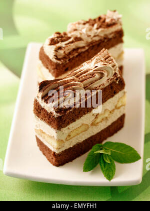 Gâteau tiramisu. Banque D'Images