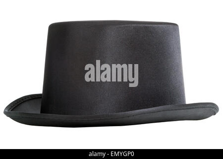 Haut black hat isolé sur fond blanc Banque D'Images