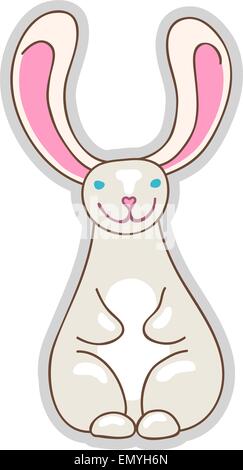 Lapin. Lapin mignon personnage bestial Illustration de Vecteur