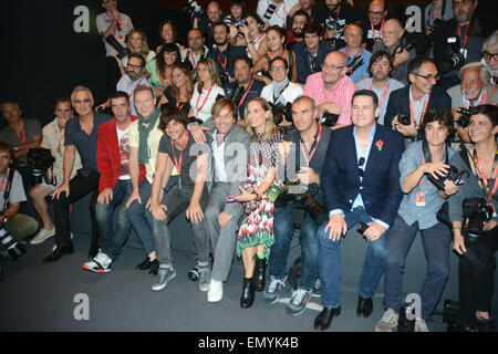 Spandau Ballet pendant un photocall pour le documentaire "soul Boys du Monde Occidental', à Rome en vedette : Spandau Ballet,Tony Hadley, Martin Kemp, Gary Kemp,Steve Norman,John Keeble Où : Rome, Italie Quand : 20 Oct 2014 Banque D'Images