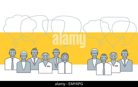 Les gens parler d'affaires. Concept illustration Illustration de Vecteur