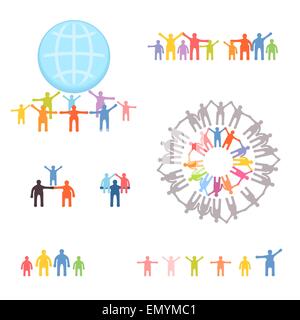 Ensemble d'icônes et les relations familiales Illustration de Vecteur