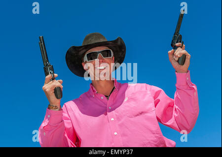 Cowboy Texan. Lajitas. Big Bend. Le Texas. USA Banque D'Images