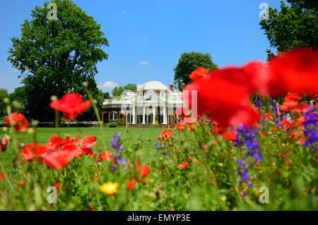 Thomas Jefferson's Monticello. Charlottesville, VA. USA Banque D'Images