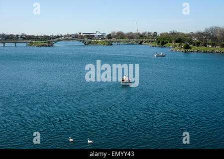 Le Lac Marin, Southport, Lancashire, Angleterre, Sefton, Banque D'Images