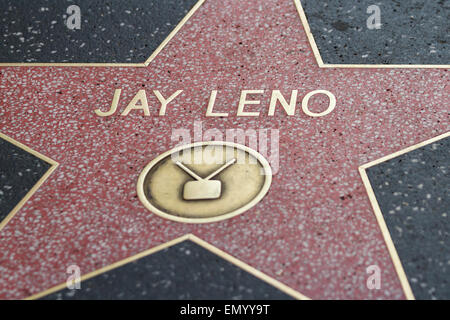 Hollywood, Californie - Le 08 février : Jay Leno étoile dans le Hollywood Walk of Fame, 08 février 2015 à Hollywood, Californie. Banque D'Images