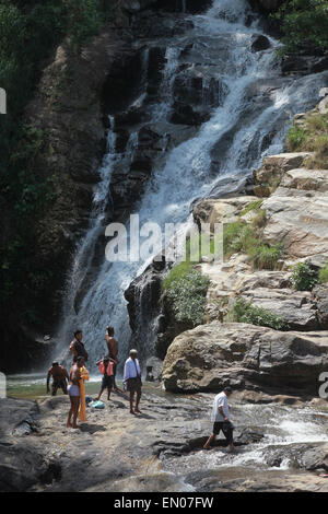 En dehors des cascades SRI LANKA Nuwara Eliya Banque D'Images