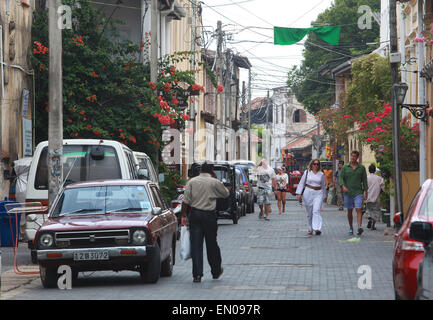 Sri Lanka Galle, : Colporteur Street à Galle Fort Banque D'Images