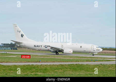 USA - Navy Boeing P-8A Poseidon (737-8FV) à RAF Lossiemouth. 9691 SCO. Banque D'Images