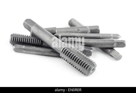 Robinets de threading isolated on white Banque D'Images