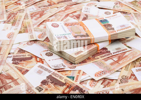 Close up de millions de roubles Banque D'Images