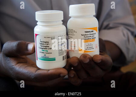 Les médicaments antirétroviraux au Zimbabwe Banque D'Images