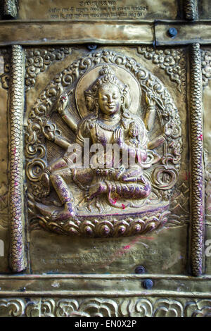 Close up de sculpture de Bouddha, Katmandou, Népal Banque D'Images