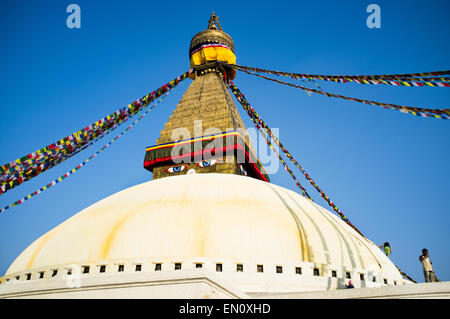 Stupa de Boudhanath, Katmandou, UNESCO World Heritage Site, Népal, Asie Banque D'Images