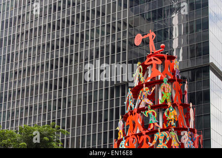 Singapour - 6 août 2014 : Détail de la sculpture de l'élan à Singapour. Il a été conçu par David Gerstein et ses est Singapour Banque D'Images