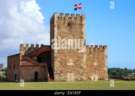 La forteresse Ozama Fortaleza à Santo Domingo, République Dominicaine Banque D'Images