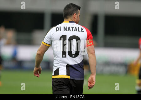 Udine, Italie. Apr 25, 2015. L'Italie, Udine:Udinese avant d'Antonio Di Natale au cours de la Serie A italienne match de foot entre Udinese Calcio et de l'AC Milan le samedi 25 avril 2015 au Stade Friuli à Udine. Credit : Andrea Spinelli/Alamy Live News Banque D'Images