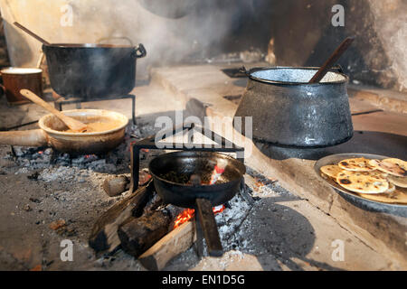 Cuisine noire sur le château de Brandys nad Labem, République tchèque Banque D'Images