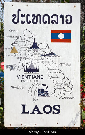 Don Sao island, le Laos, le Triangle d'or, entre la Thaïlande, le Myanmar et le Laos. Historiquement un médicament zone commerciale. Banque D'Images