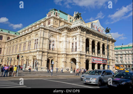 L'extérieur de l'Opéra National Building, Vienne, Autriche. Banque D'Images
