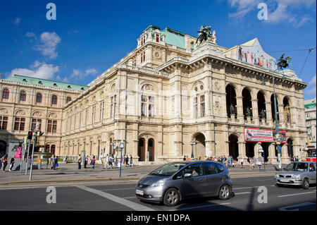 L'extérieur de l'Opéra National Building, Vienne, Autriche. Banque D'Images