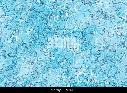 En tendance abstract design dans les tons de bleu et de turquoise Banque D'Images