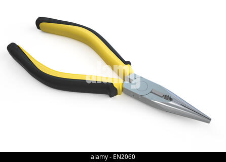 Pinces isolées sur fond blanc Banque D'Images