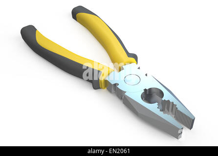 Pinces isolées sur fond blanc Banque D'Images