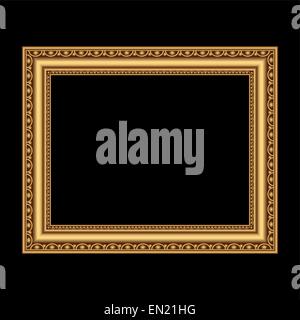 Cadre ancien d'or pour votre photo. Vector illustration Illustration de Vecteur