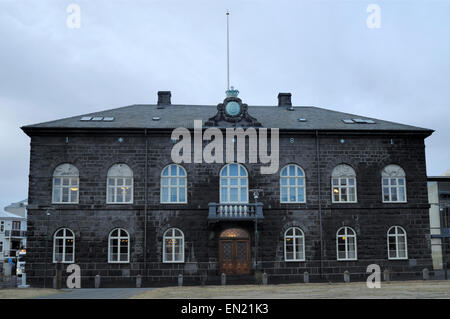 Alþingishúsið à Reykjavík, le parlement islandais house Banque D'Images