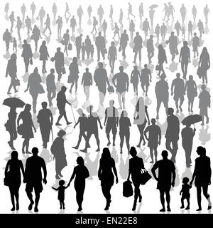 Foule de gens isolé sur fond. Vector illustration Illustration de Vecteur