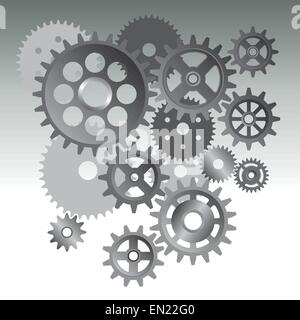 Résumé fond de la metal gears. Vector illustration Illustration de Vecteur