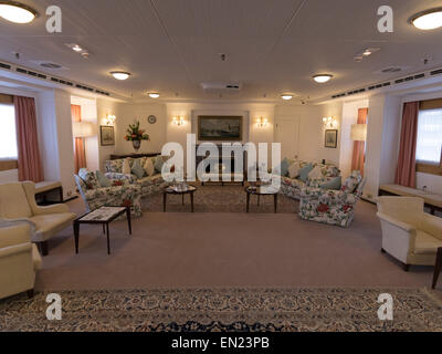 Her Majesty's Yacht Britannia, ancien yacht royal de la reine Elizabeth II, Édimbourg, Écosse, Royaume-Uni - Top UK attraction touristique Banque D'Images