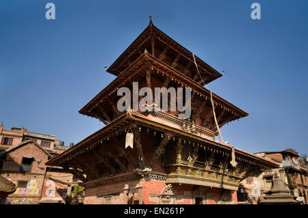 Le Népal, Katmandou, Patan, Durbar Square, Bhimsen Temple Hindou (reconstruite en 1682) Banque D'Images