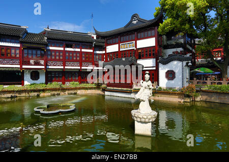 Le Jardin Yuyuan dans la vieille ville, Shanghai, Chine Banque D'Images