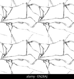 Verre brisé réaliste tendance transparente Banque D'Images