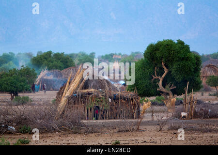 Tribu arbore en Ethiopie Banque D'Images