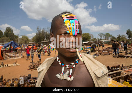 Tribu Hamer en Ethiopie Banque D'Images