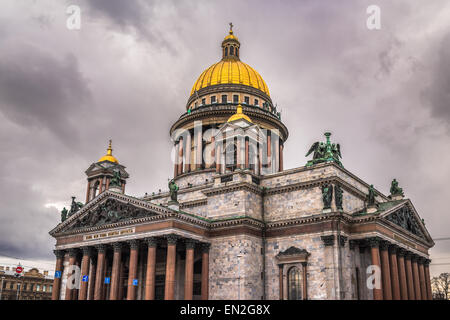 La Cathédrale Saint Isaac à Saint Petersburg, Russie Banque D'Images