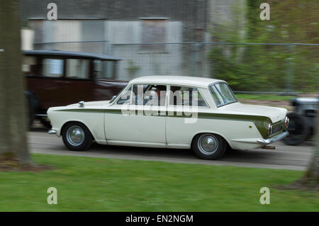 Voitures anciennes à la 5e brunch du dimanche Scramble à Bicester Oxfordshire, Angleterre, du patrimoine Banque D'Images