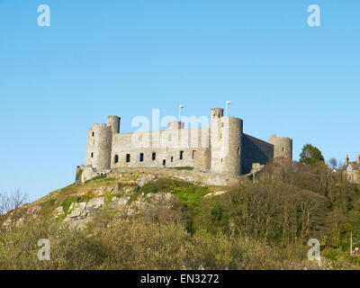 Château de Harlech Gwynedd au Pays de Galles UK Banque D'Images